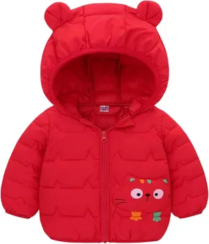 Kids Boys Girls Winter Puffer Jacket Hooded Kids Waterproof Packable Soft Coat Warm Thick Down Coats Outwear