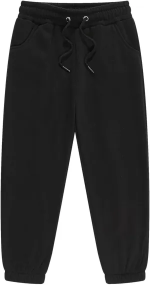 Kids Unisex Solid Cotton Sweatpants Toddler Elastic Waist Active Bottoms Baggy Soft Athletic Trousers Jogger Pants