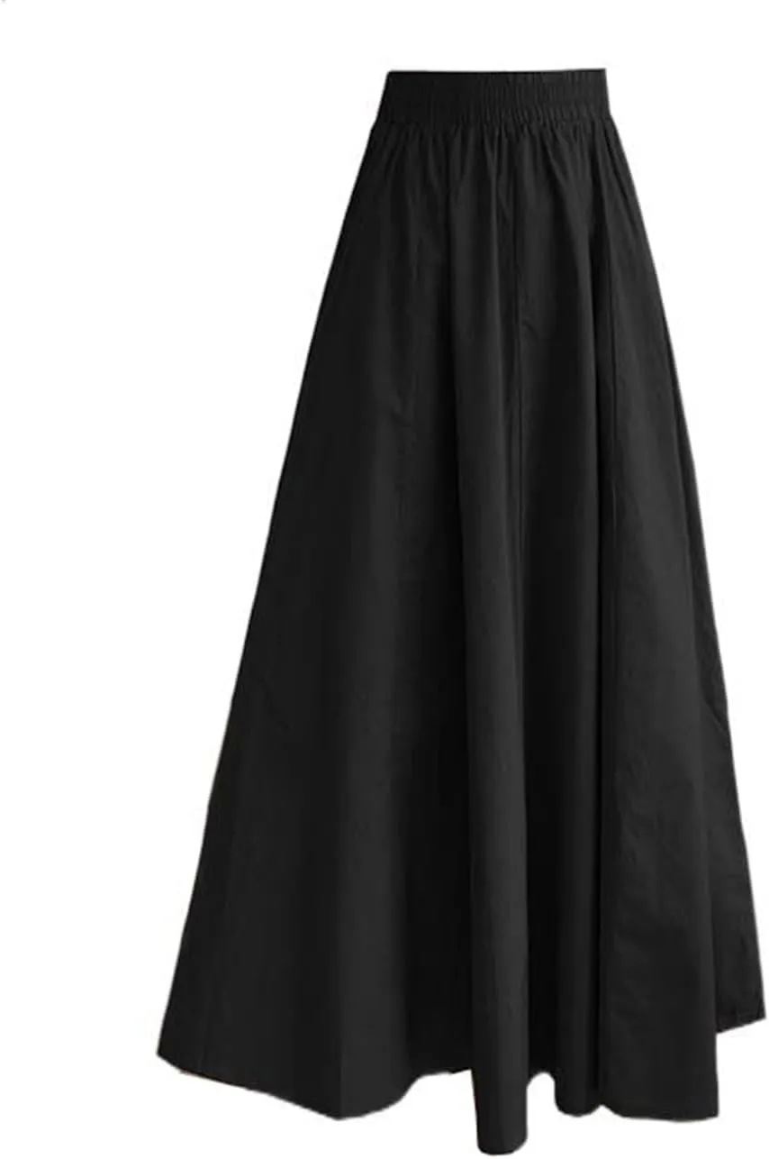 Korean-Style Loose high-Waist Cropped Pants for Women,Spring,Casual Skirt