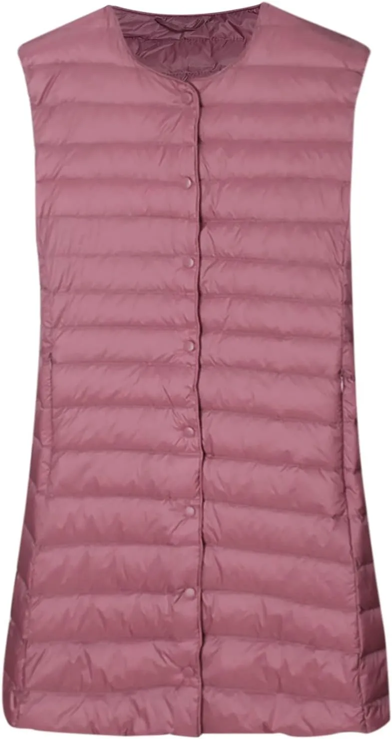 LCMTWX Black Vest Women Puffer Vest With Hood Sleeveless Warm Down Coat With Pockets Quilted Vest Down Plus Size Winter