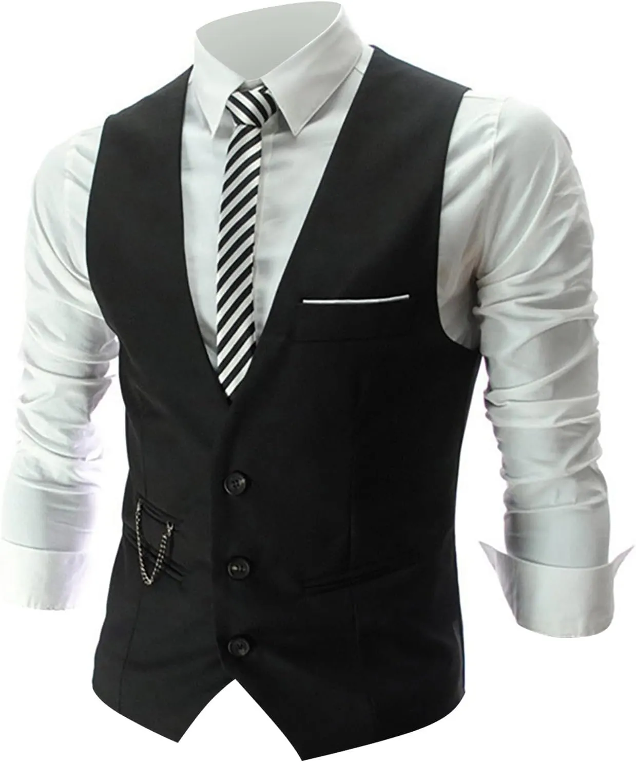 LCMTWX White Vest Leather V Neck Pocket Retro Color Vest Blouse With Button Vests For Men Casacas Mens Black Vest