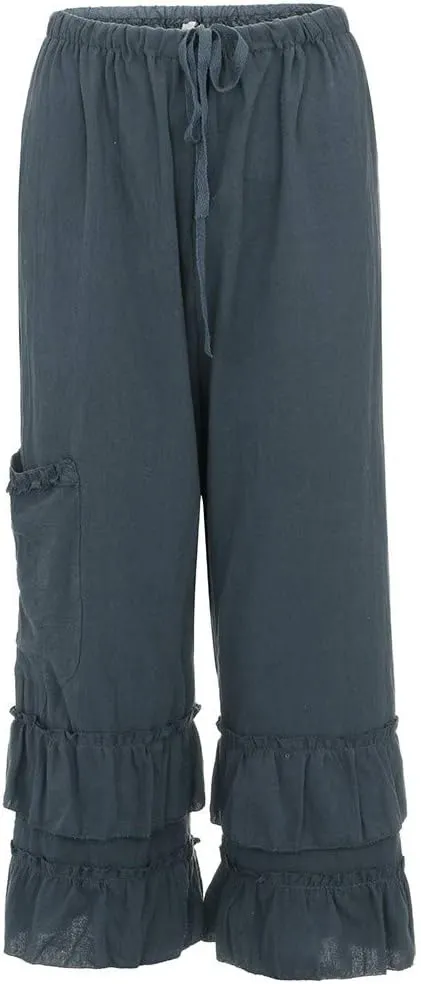 LCMTWX Womens Wide Leg Pants Summer Elastic High Waist Linen Pants Straight Leg Wide Leg Cropped Pants Cotton Pants Petite
