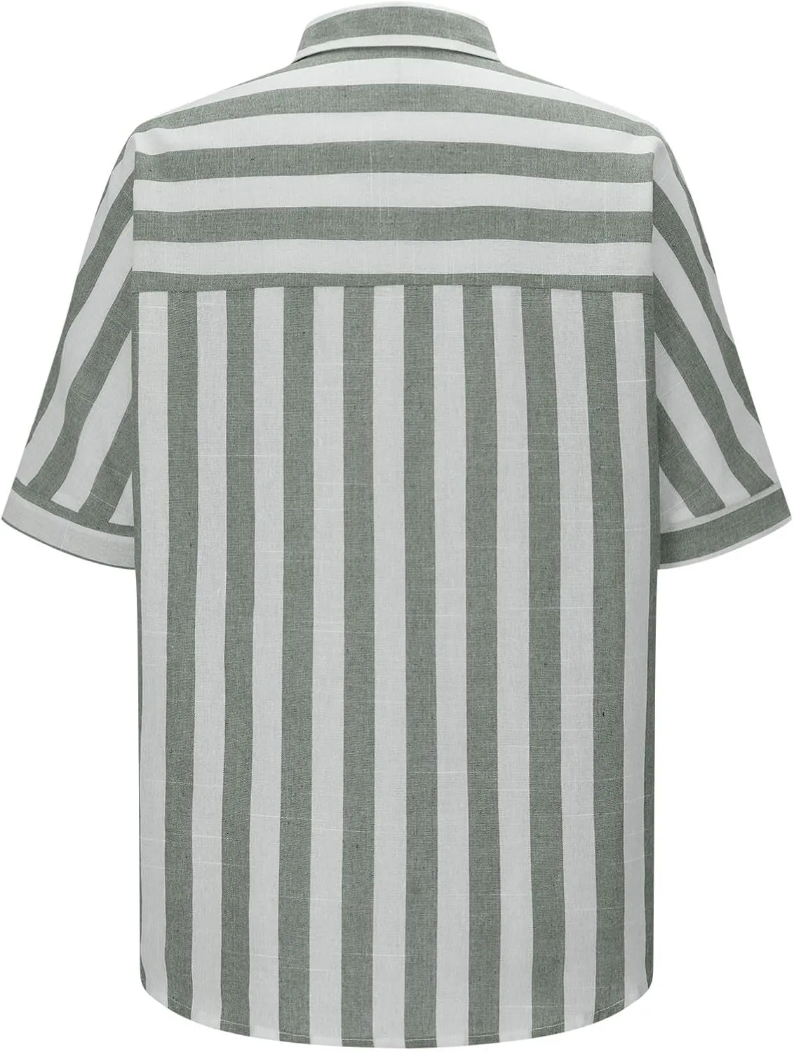 Linen Shirts for Women Striped Button Down Shirts Lightweight Guaze Blouses Short Sleeve Boho Summer Tshirt