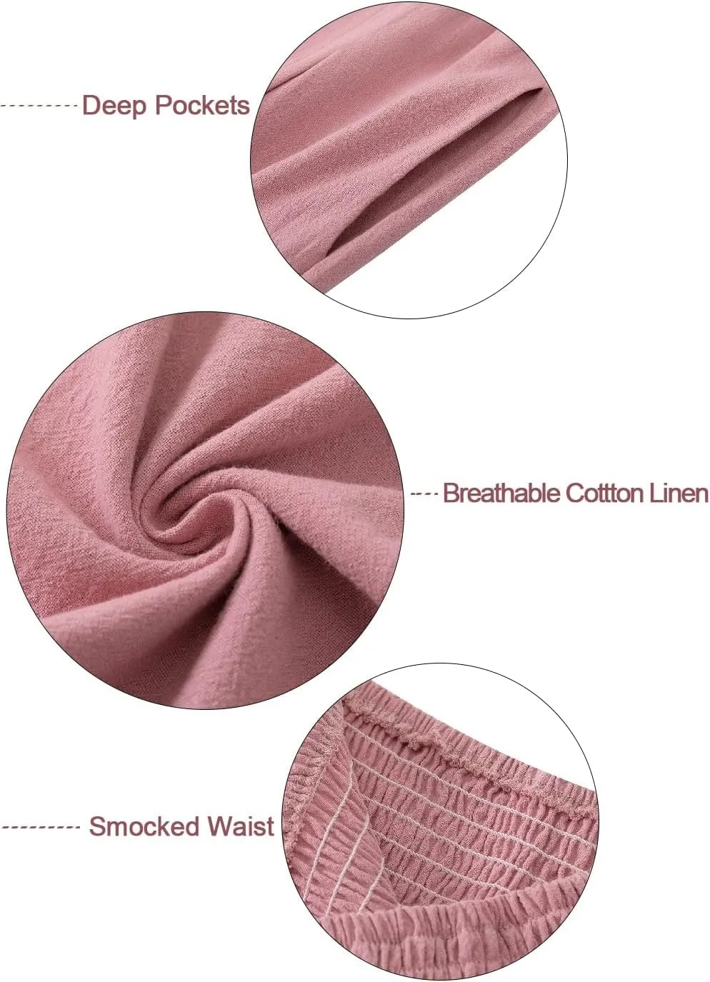 LOAIHA Cotton Linen Pants Women Summer High Waisted Wide Leg Pants Palazzo Pants for Women Trousers Pants for Women