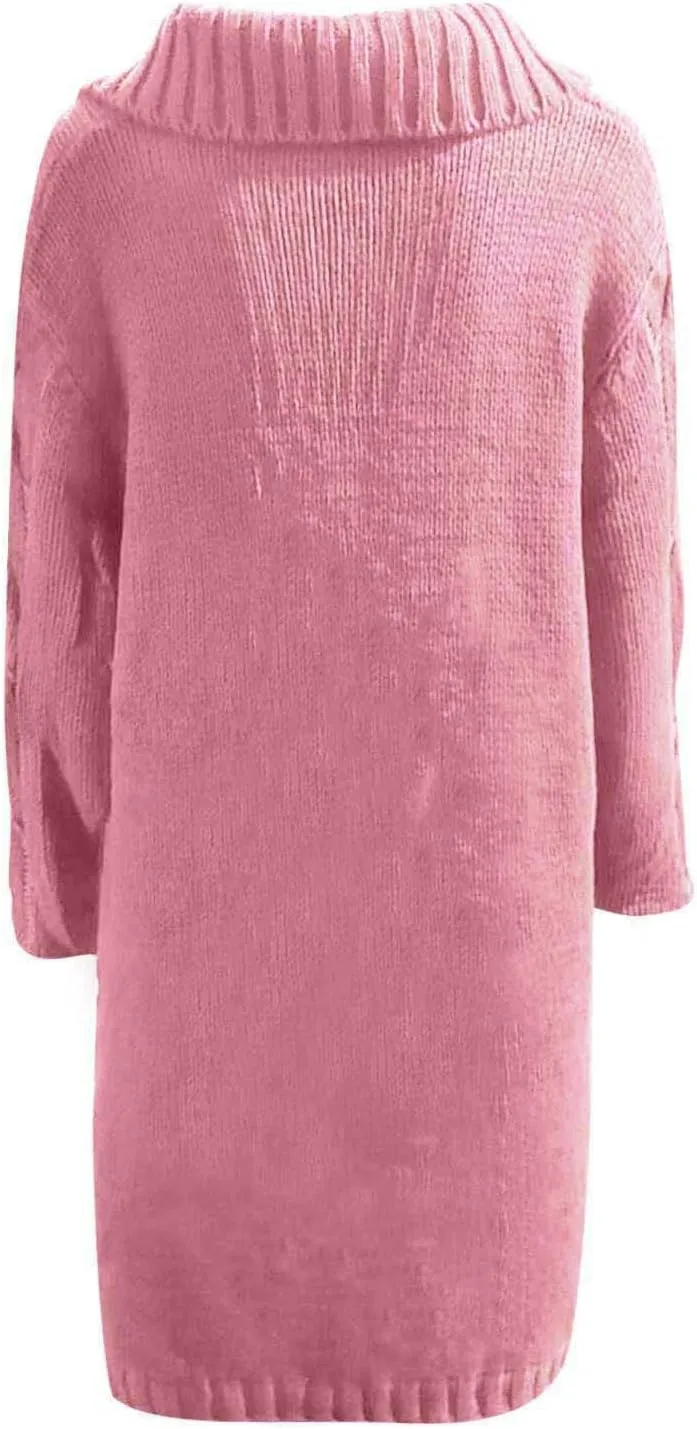 Long Cardigan Sweaters for Women 2024 Plus Size Open Front Chunky Cable Knit Cardigans Hooded Fall Winter Coat