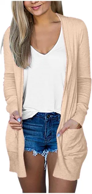 Long Cardigans for Women Fashion Plus Size Fall Sweaters for Women Casual Lightweight Cardigan for Women with Pockets