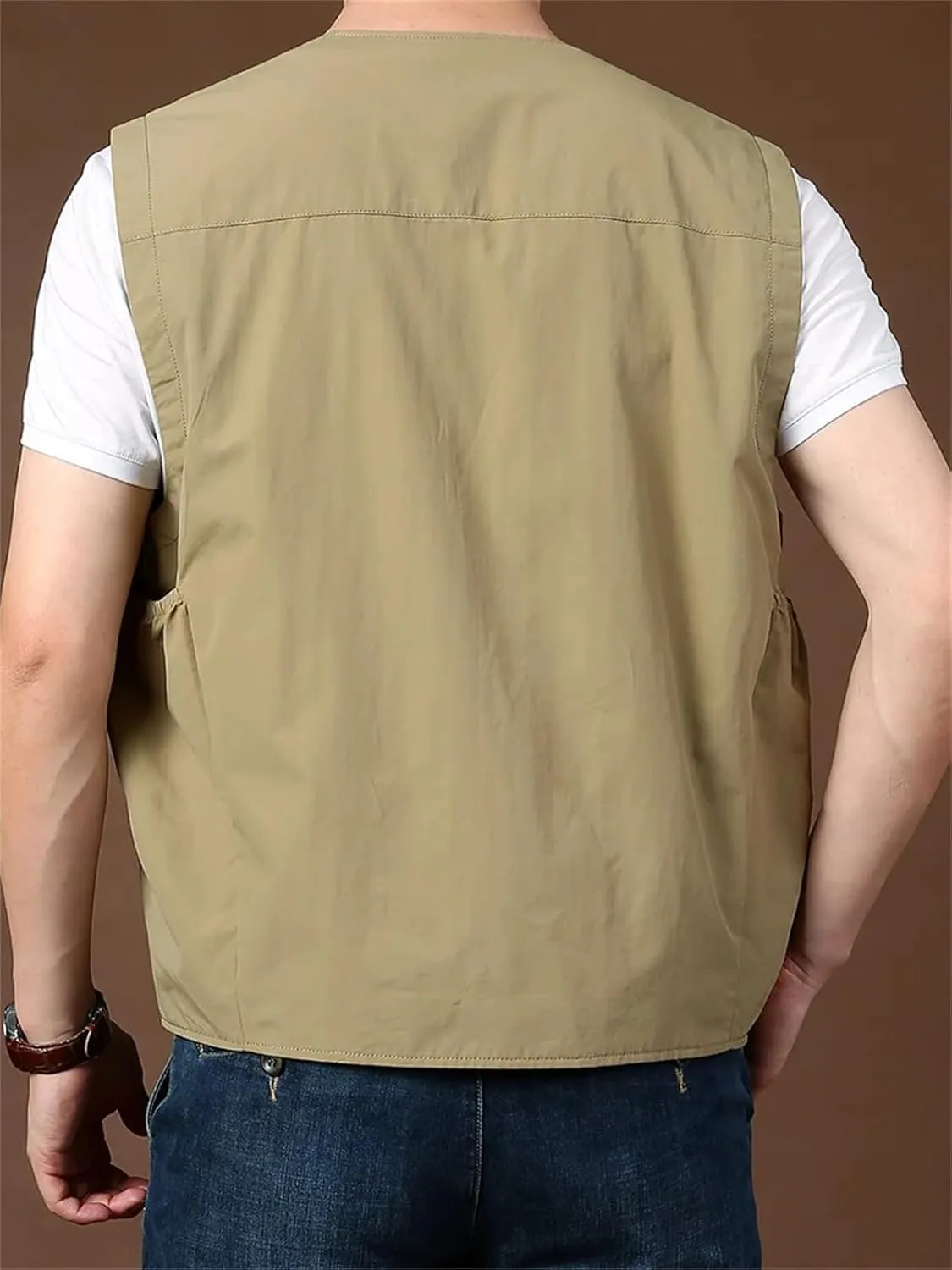 Men Summer Work Vest Coat Tactical Military Motorcyclist Sleeveless Jacket Hunting Motorcycle Vest
