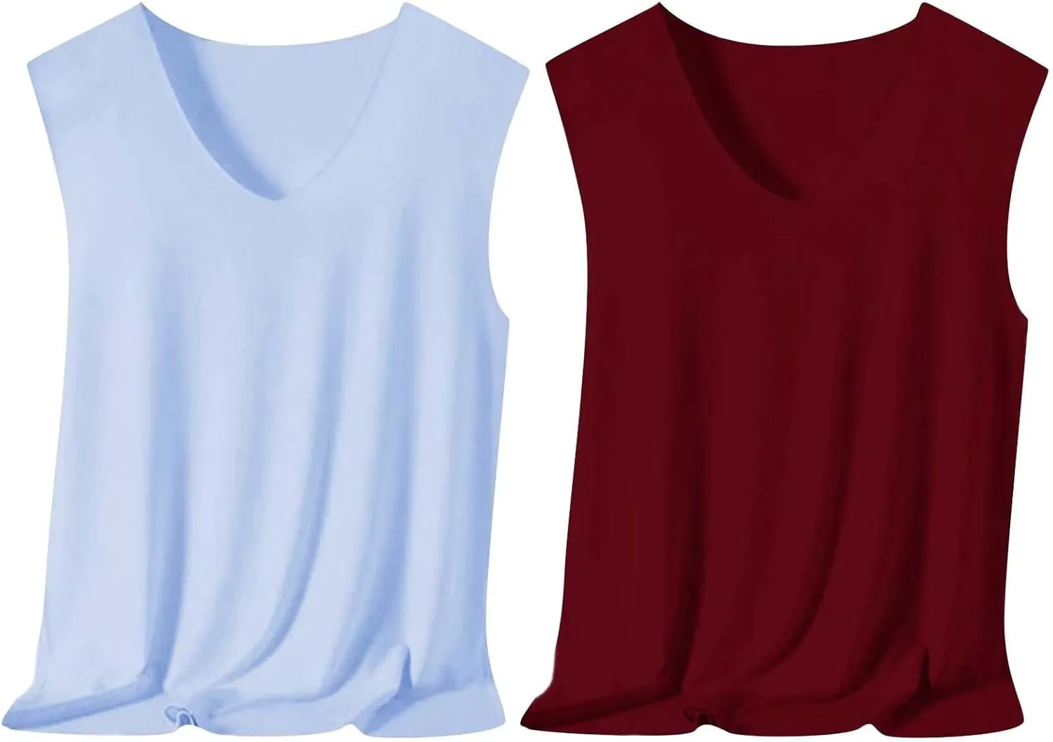 Men's 2 Pack Muscle Cut Off Gym Workout Stringer Tank Tops Quick Dry Soft Muscle Bodybuilding Fitness Cotton T-Shirt