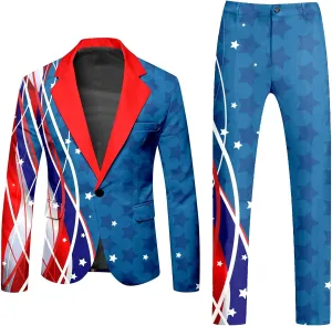 Men's Easter Bunny Suit 2 Piece Slim Fit Suit Set Birthday Wedding Party Tuxedo Suits Blazer Jacket Pants