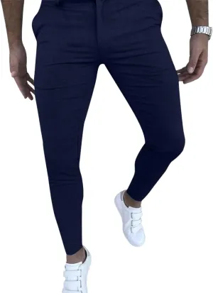 Mens Fashion Slim Fit Dress Pants Business Casual Skinny Stretch Pants Golf Pants