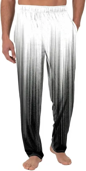 Men's Gradient Print Lounge Pants Elastic Waist Lightweight Comfortable Casual Relaxed Fit Dailywear Homewear Bottoms