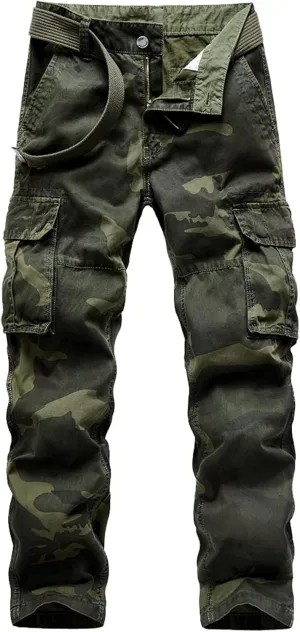 Men's Hiking Pants Outdoor Fishing Pants Cargo Trouser Multi Pockets Combat Work Pants