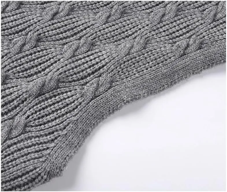 Men's Knitted Vests Sweater Warm Button Down Sleeveless Cardigan Vest Sleeveless Pullover Vests for Autumn and Winter