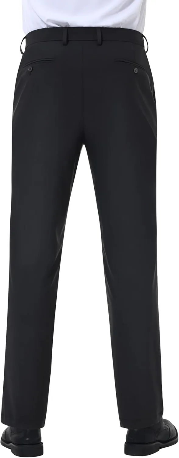 Mens Stretch Dress Pants Slim Fit Dress Pants for Men Expandable Waist Casual Dress Pants Athletic Golf Pants
