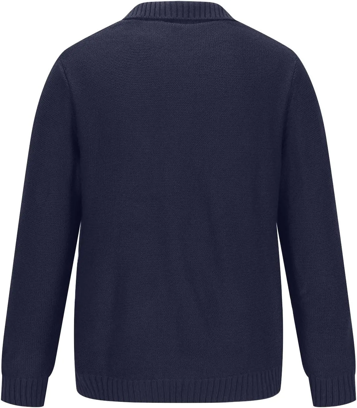 Men's Sweater Cardigan Fashion Chunky Knit Double Breasted Coat Long Sleeves Lapel Knitwear Sweater Jacket Tops