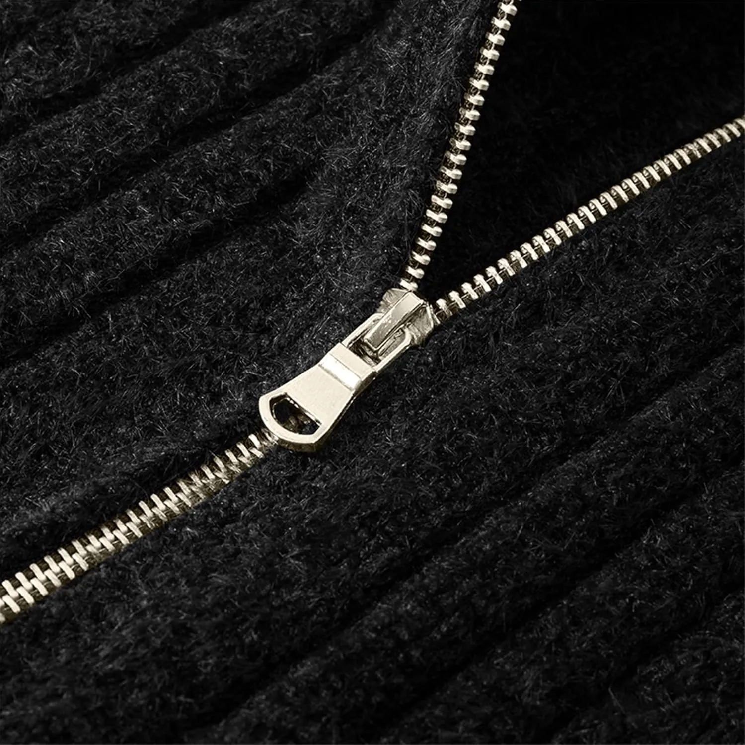 Mens Sweater Vest Chunky Knit Sleeveless Cardigan Sweaters Fashion Full Zipper Sports Vests Stand Collar Waistcoat