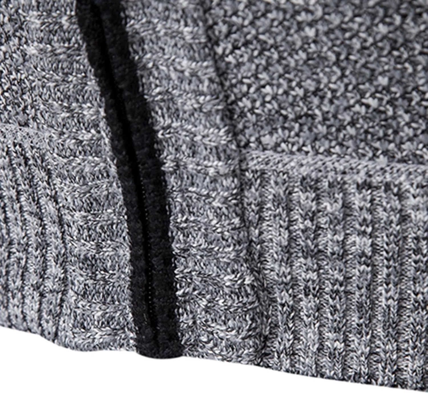 Mens Sweater Vest Full-Up Knitted Vests Casual Stand Collar Vests Sweater Padded Warm Jumper Tops with Pocket