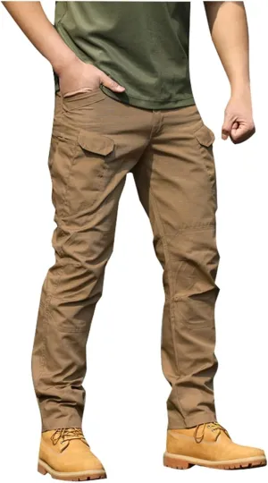 Mens Tactical Cargo Pants Work Hiking Pants Lightweight Outdoor Pants with Multi Pockets Relaxed Fit Camo Cargo Pants