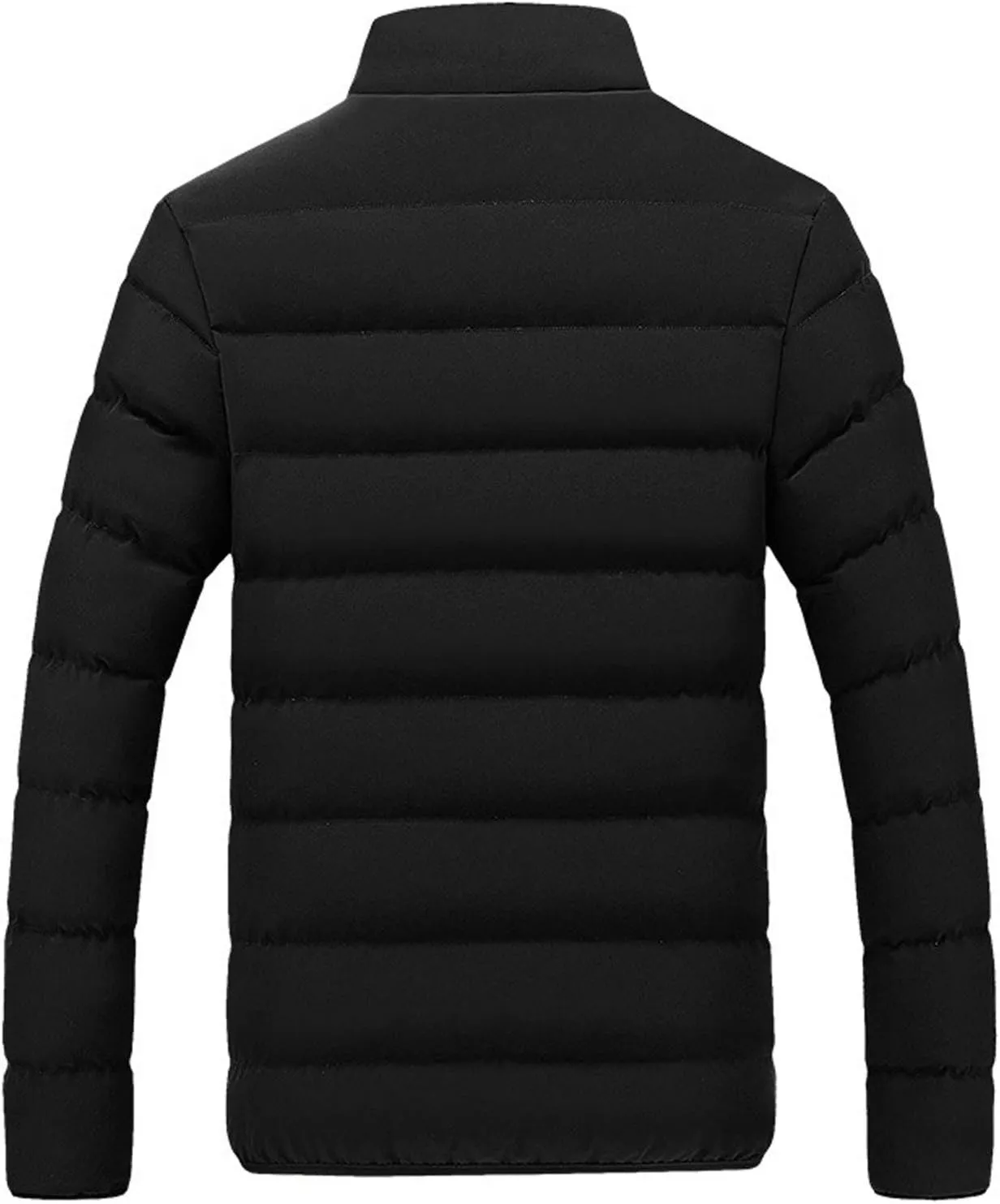 Men's Winter Coat Hooded Warm Quilted Puffer Jacket Water-resistant Cold Weather Ski Parka Jackets Full Zip Down Jacket
