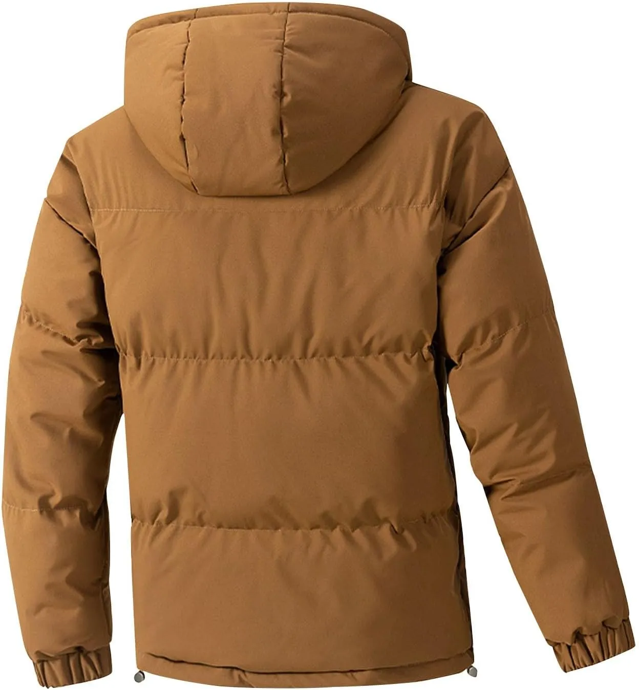 Mens Winter Puffer Jackets Warm Down Coats Zip Up Hoodies Padded Quilted Jacket Puffy Parka Overcoats Thick Outerwear