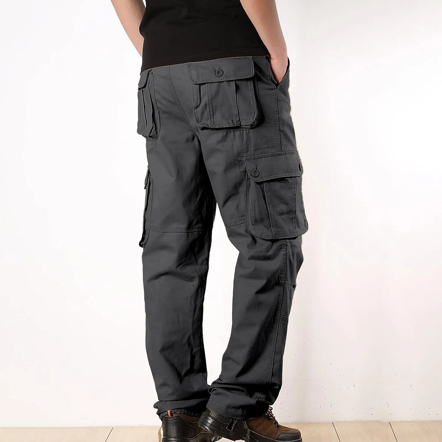 Men's Work Pants Hiking Cargo Pants Six Pockets Outdoor Ripstop Multi Pockets Breathable Cotton Pants Mens Cargo Pants