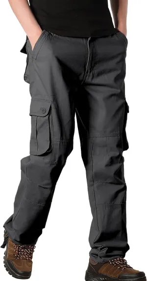 Men's Work Pants Hiking Cargo Pants Six Pockets Outdoor Ripstop Multi Pockets Breathable Cotton Pants Mens Cargo Pants