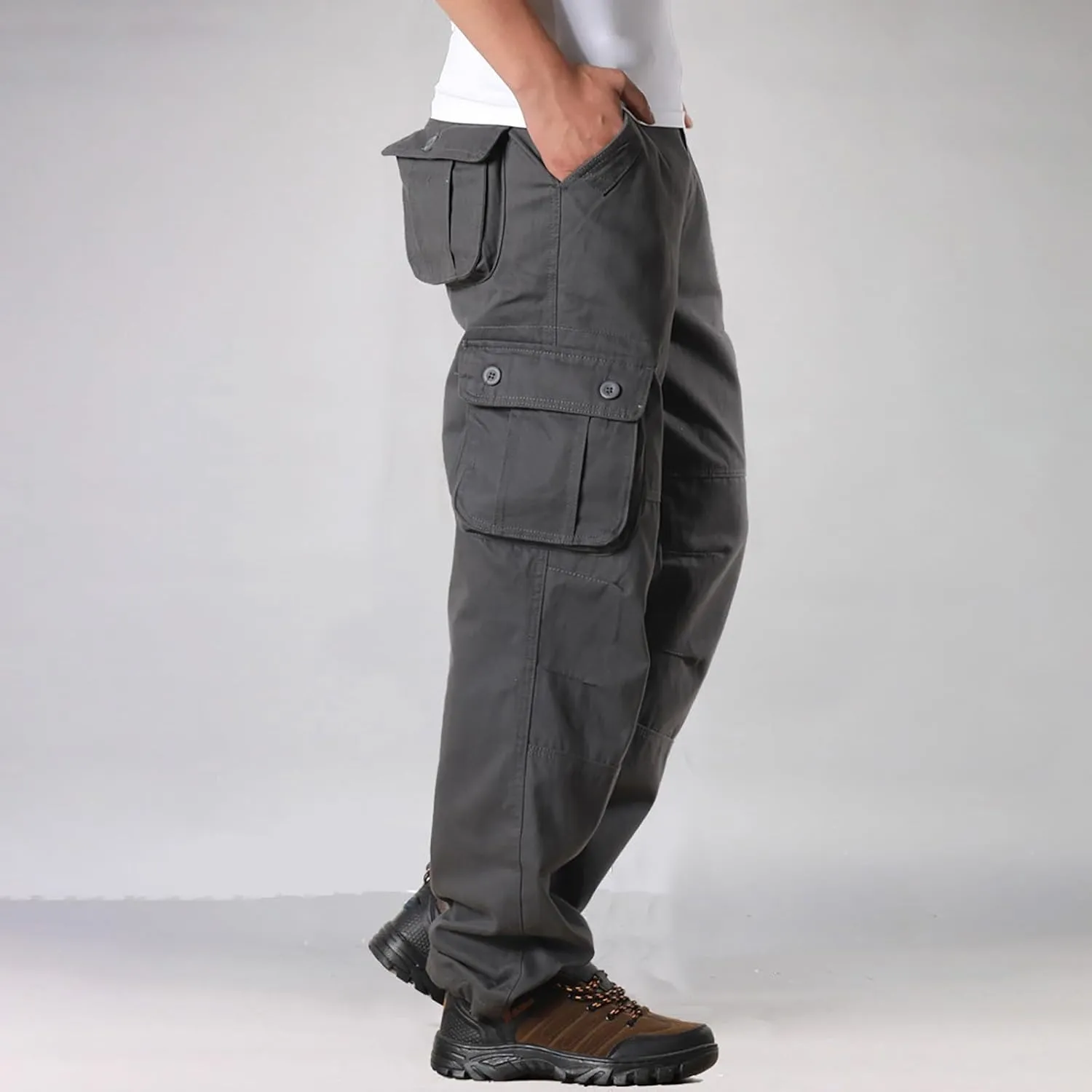 Men's Work Pants Hiking Cargo Pants Six Pockets Outdoor Ripstop Multi Pockets Breathable Cotton Pants Mens Cargo Pants