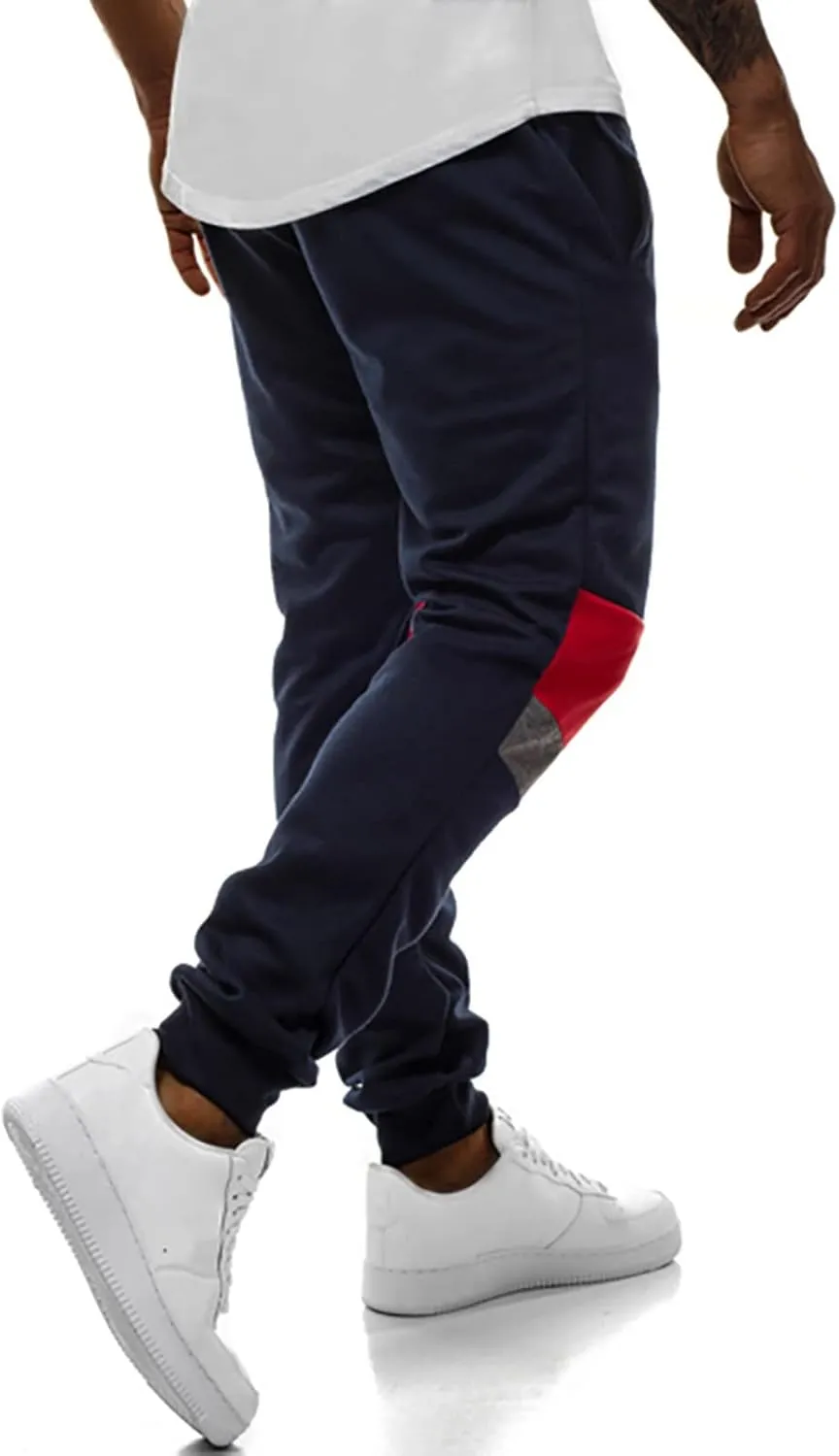 Mens Workout Cargo Sweatpants Men's Heavyweight Sweatpants Fleece Lined with Pockets Open Bottom Cargo Pants Elastic
