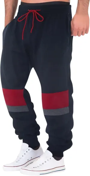 Mens Workout Cargo Sweatpants Men's Heavyweight Sweatpants Fleece Lined with Pockets Open Bottom Cargo Pants Elastic