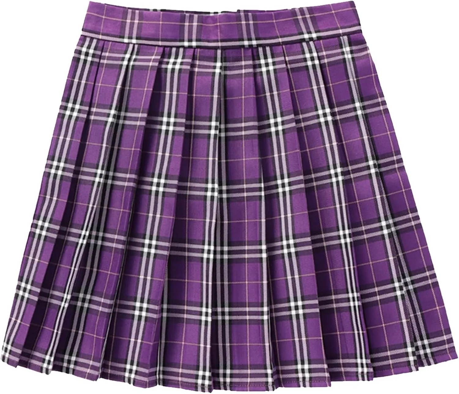 Mini Skirt Women's Casual Plaid Print High Waist Pleated A Line Mini Skirt Womens Cute Summer Comfy Skirts