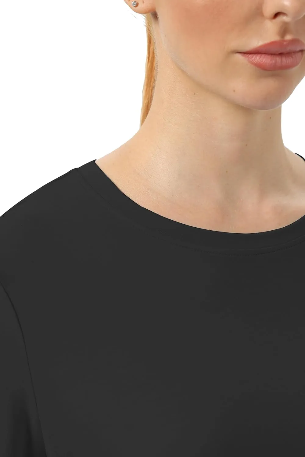Mippo Cropped Long Sleeve Tops Workout Athletic Yoga Gym Crop Tops for Women Loose Fit