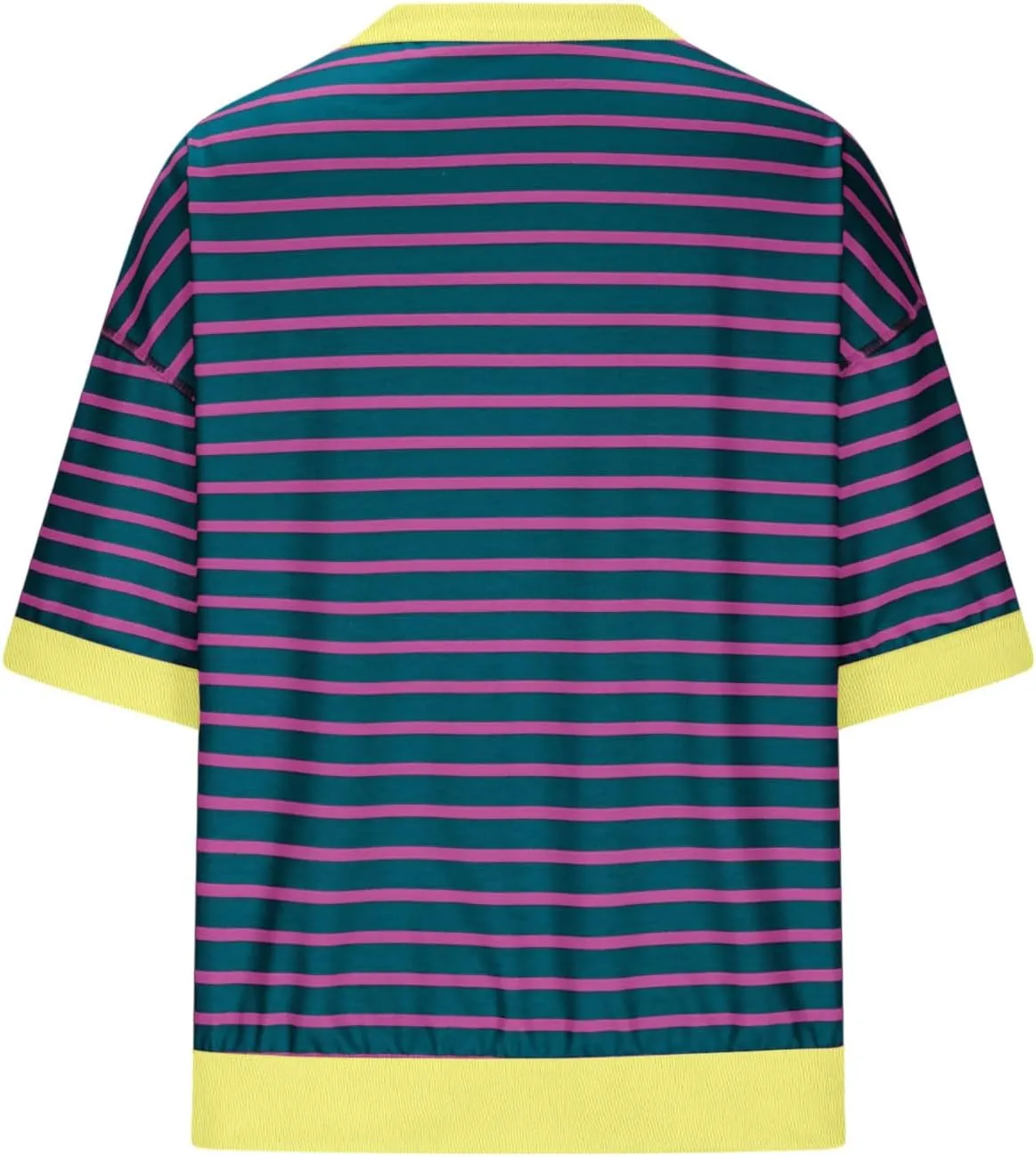 Oversized Tshirts for Women Casual Half Sleeve Summer Tops Workout Striped Shirt Loose Fit Crewneck Sweatshirt