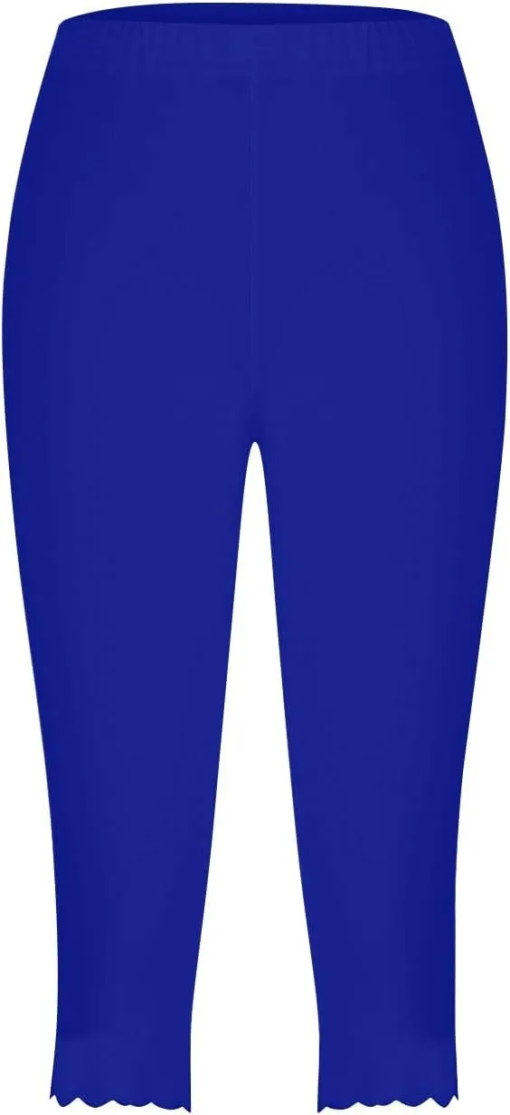 Pants for Women Pants 2024 High Waisted Yoga Capri Pants Lightweight Comfortable Solid Color Soft Casual Pants for
