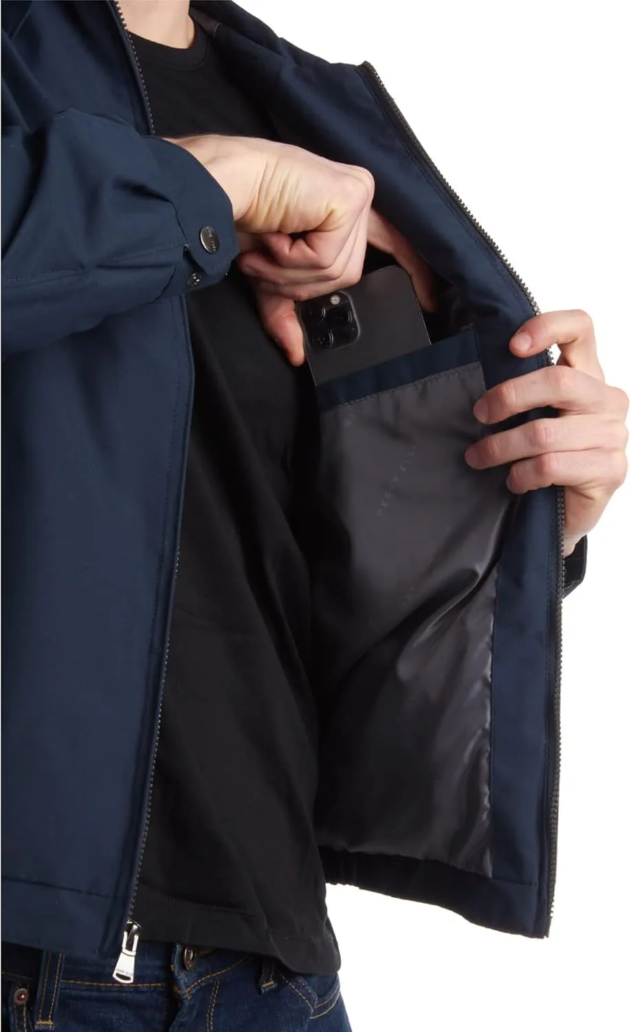 Perry Ellis Mens Golf Jacket - Lightweight Microfiber Windbreaker Full Zip Water-Resistant Rain Jacket for Men (Sizes: S-3XL)