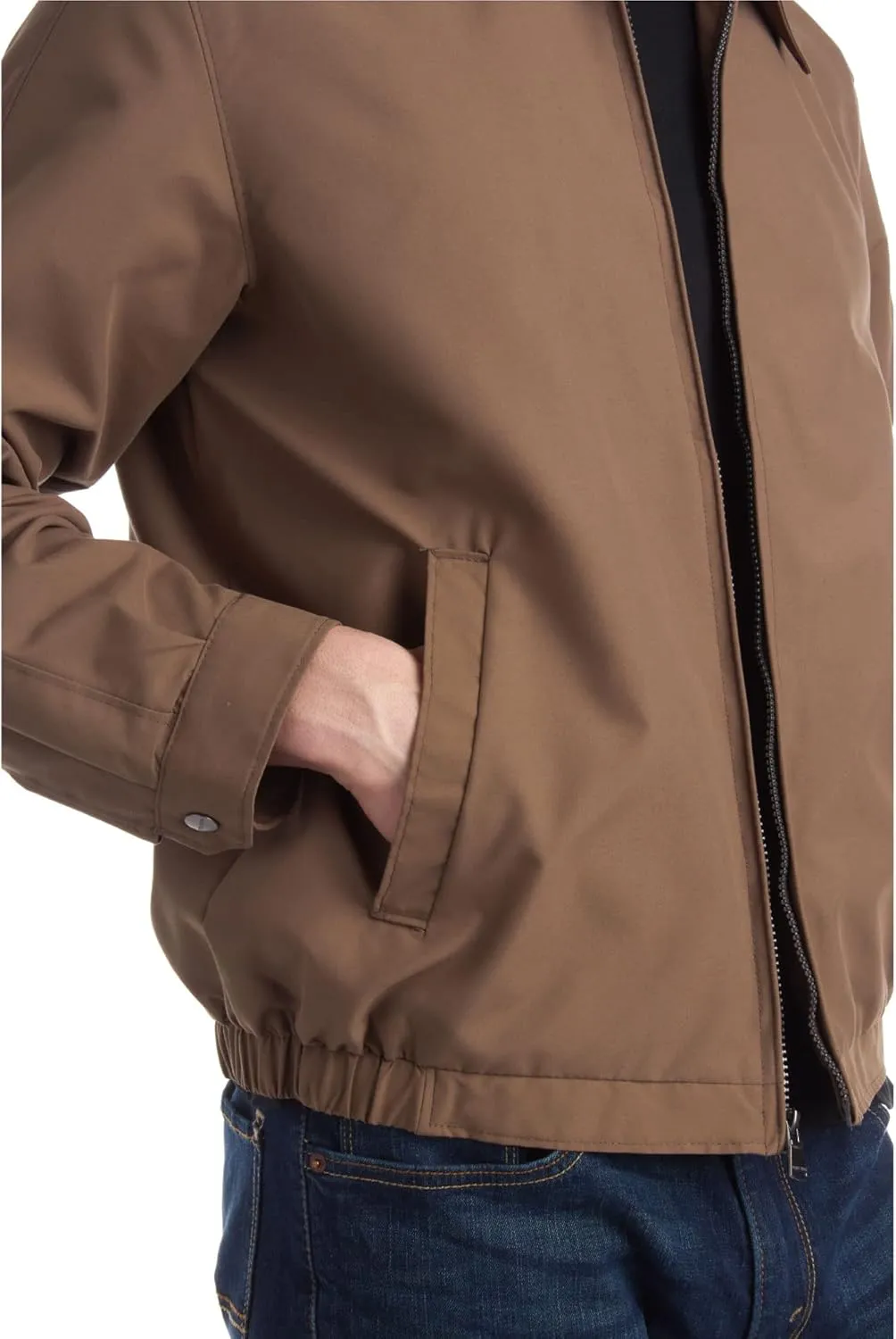 Perry Ellis Mens Golf Jacket - Lightweight Microfiber Windbreaker Full Zip Water-Resistant Rain Jacket for Men (Sizes: S-3XL)