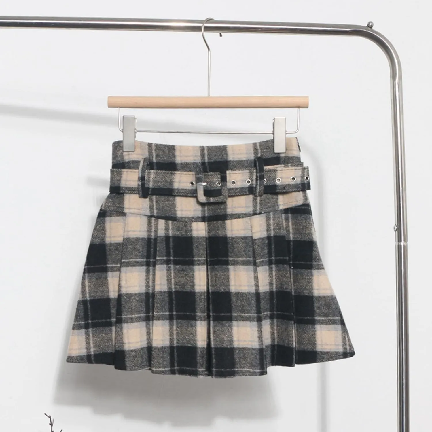 Pleated Skirts for Women High Waist A Line Skirts Plain Plaid Mini Skirts Casual Comfy Elegant Skirts Everydaywear