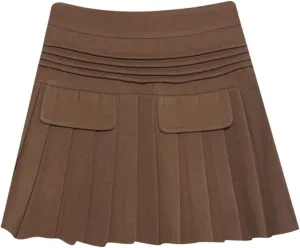Pleated Skirts for Women High Waist A Line Skirts Plain Plaid Mini Skirts Casual Comfy Elegant Skirts Everydaywear