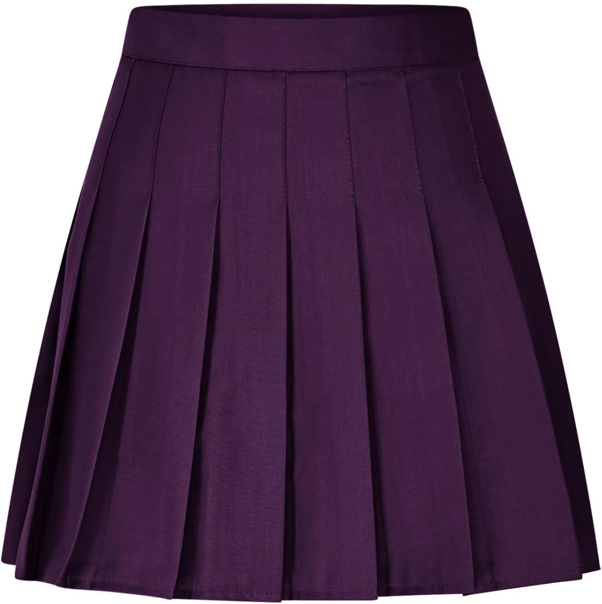 Plus Size Womens Cute Pleated Skirts High Rise Zipper Cotton Linen Skirts Solid Color Loose Casual Fashion Skirt 2025