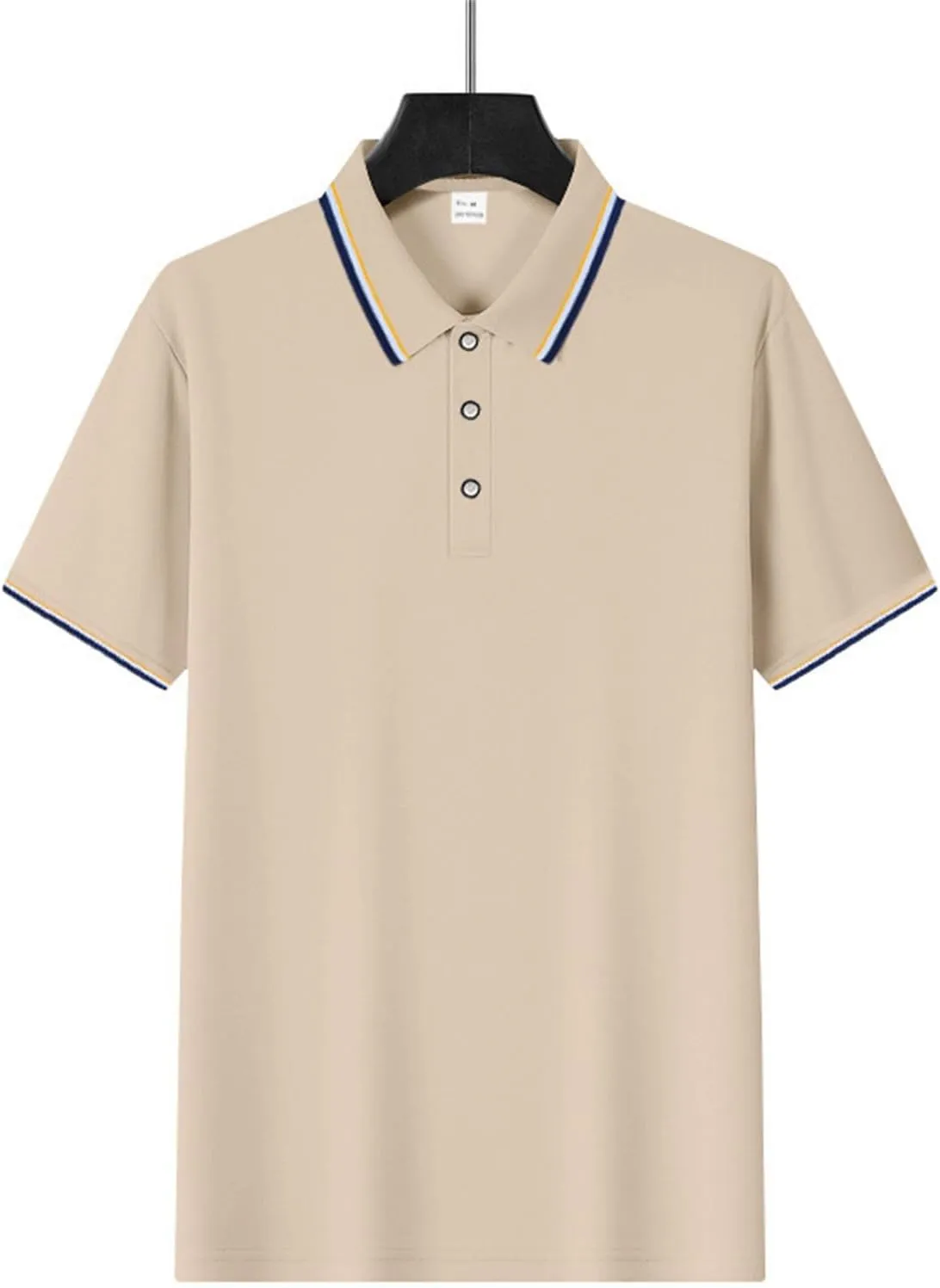 Polo Shirts for Men Trendy Quick Dry Performance Short Sleeve Dress Shirt Sport Moisture Wicking Collared T-Shirts