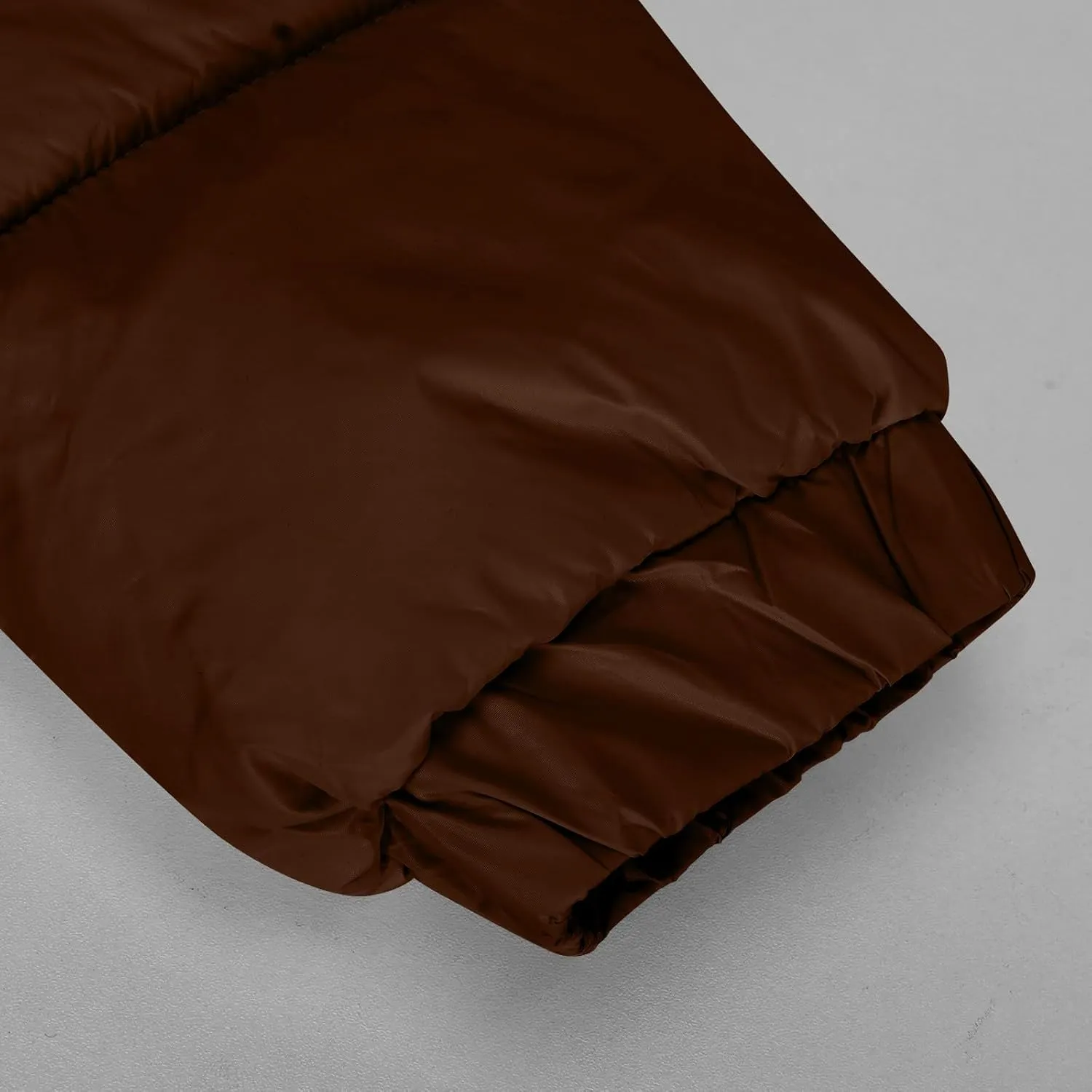 Puffer Coat Women Cropped Puffer Jacket Casual Quilted Baggy Long Sleeve Zip Down Jackets Stand Collar Outerwear