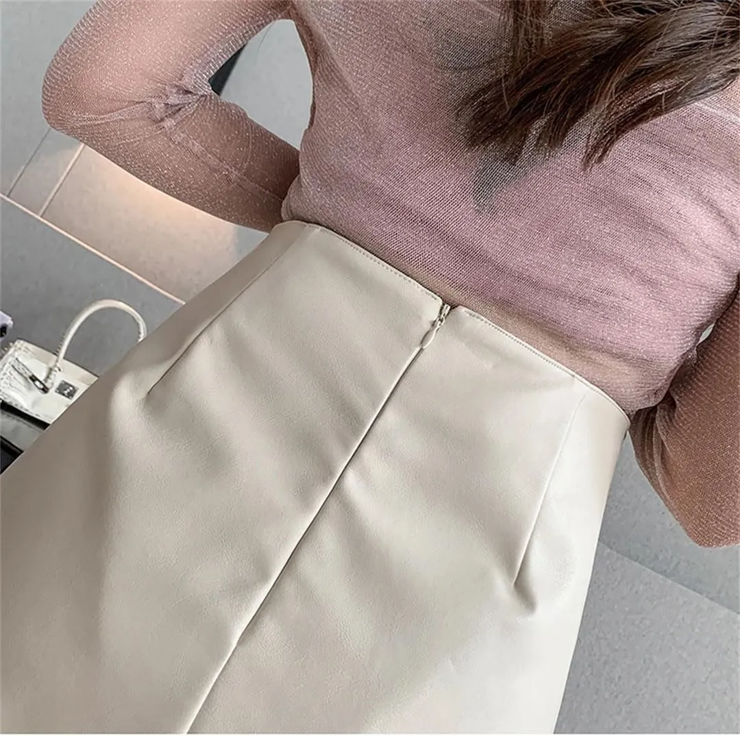 Pulcykp Pleated Skirts Women High Waist Mini Skirts A-Line Casual Skirts Shorts Sexy Skirt