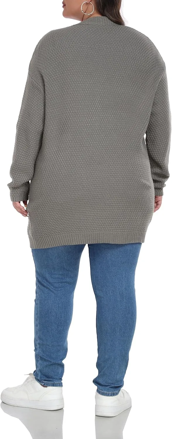 Shiaili Classic Plus Size Sweaters for Women Oversized Long Cardigans