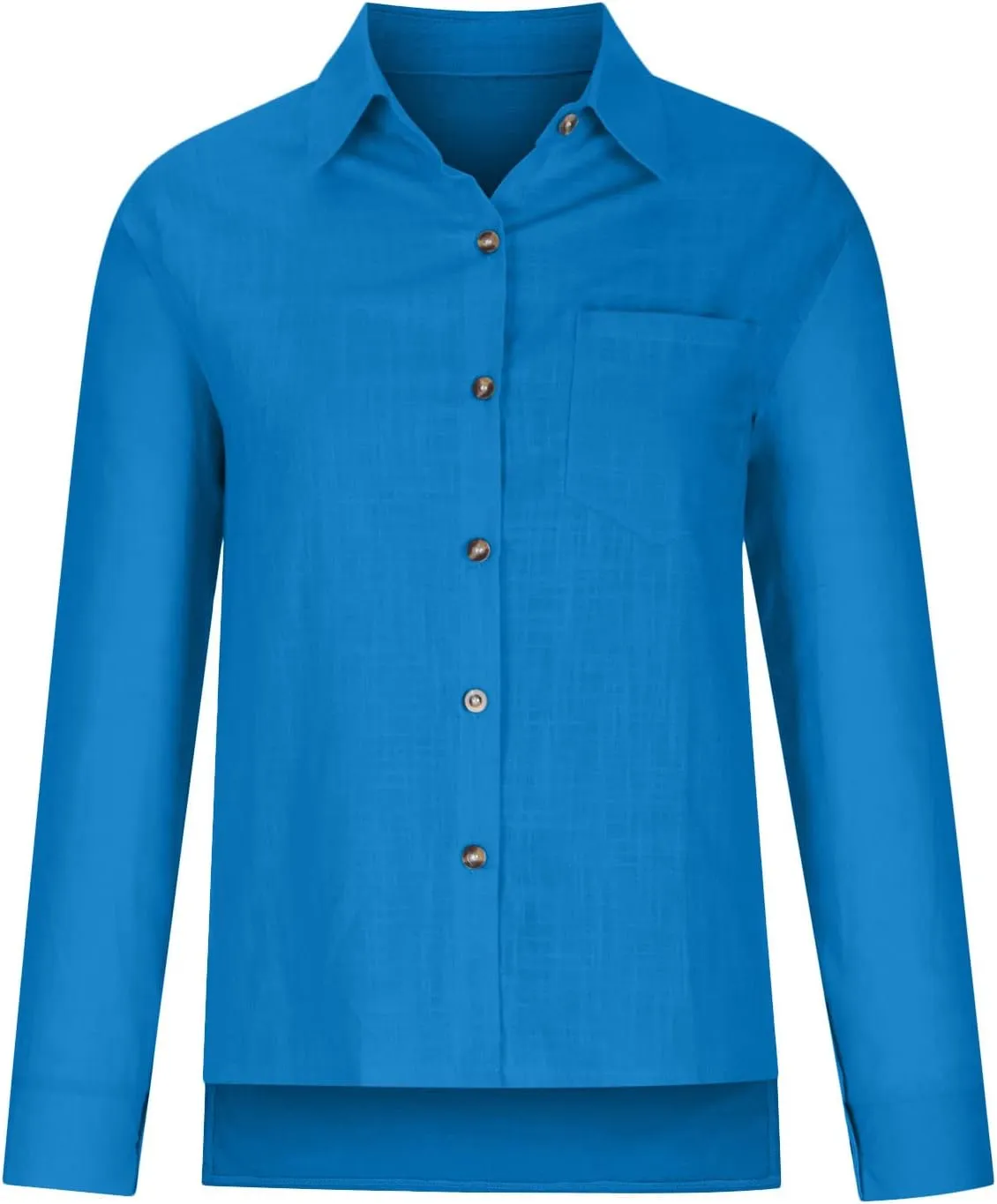 SMIDOW Ladies Summer Tops and Blouses 2023 Fashion Cotton Linen Shirts Collared Button Down Business Casual Work Blouse