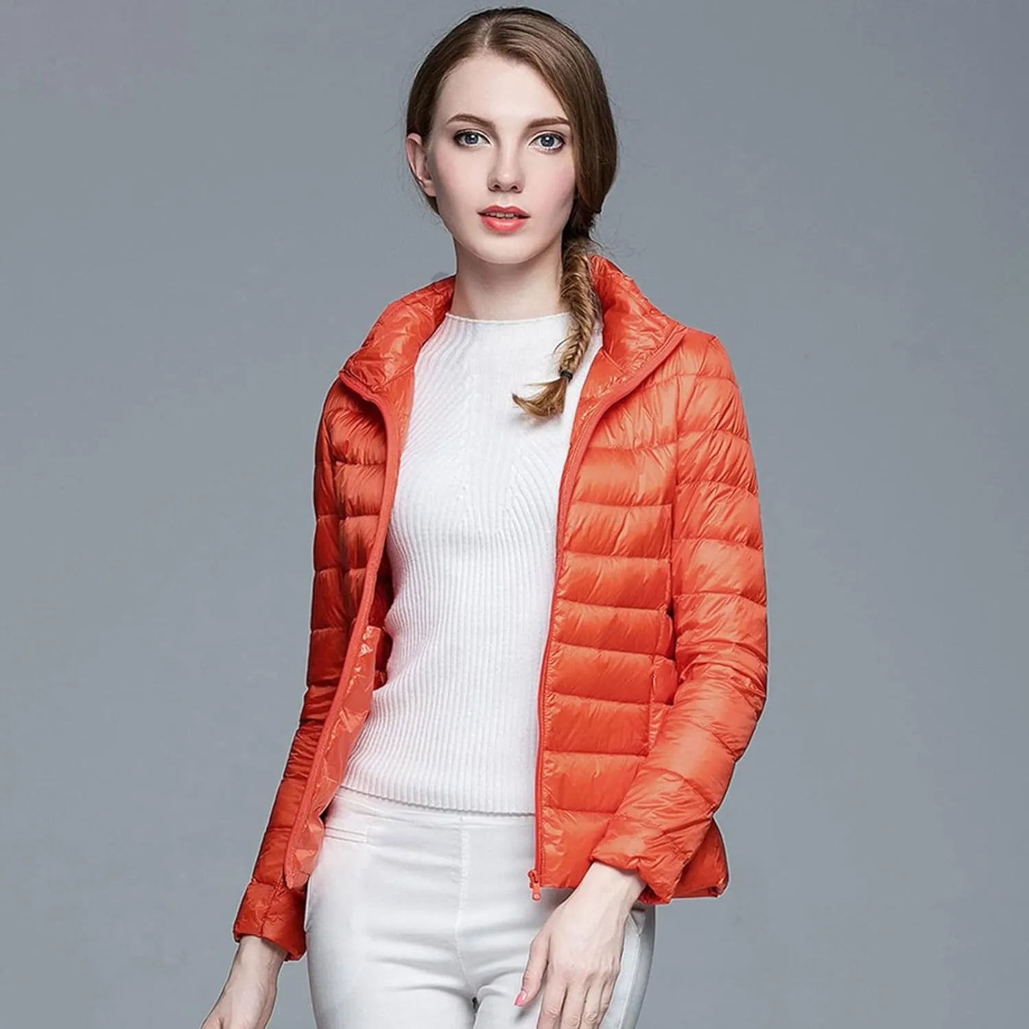 Stand Collar Women's Puffer Jackets Skimpy Long Down Coats for Women Bubble Coat Heavyweight Down Jacket Puffer Coats