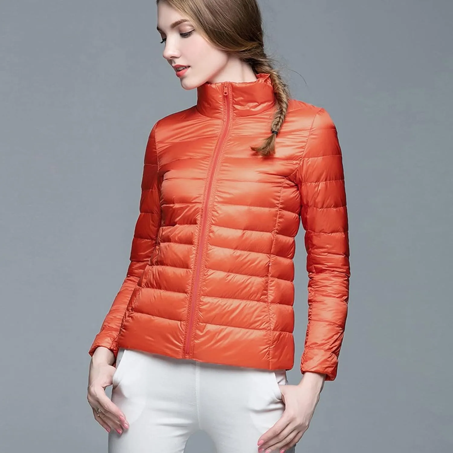 Stand Collar Women's Puffer Jackets Skimpy Long Down Coats for Women Bubble Coat Heavyweight Down Jacket Puffer Coats