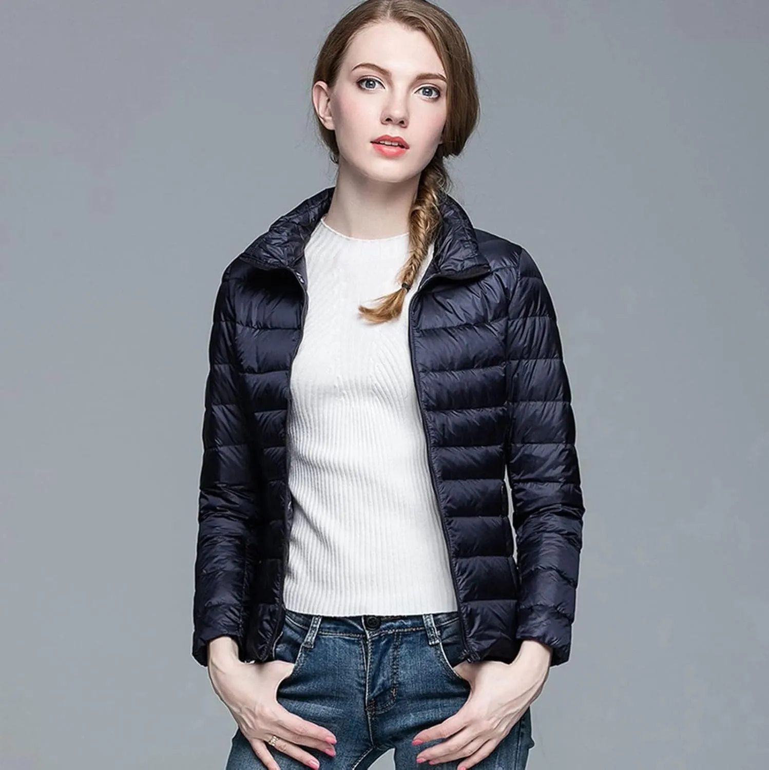 Stand Collar Women's Puffer Jackets Skimpy Long Down Coats for Women Bubble Coat Heavyweight Down Jacket Puffer Coats