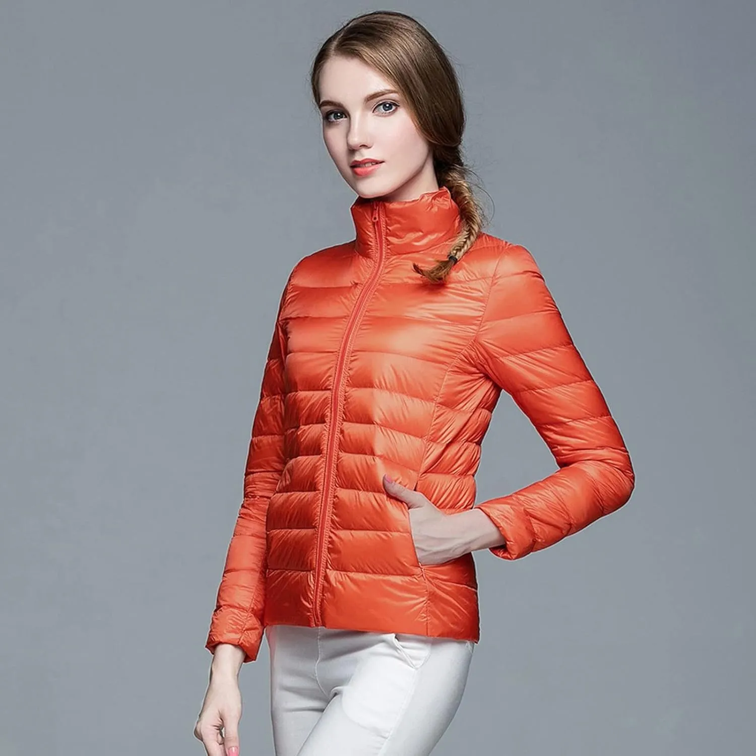 Stand Collar Women's Puffer Jackets Skimpy Long Down Coats for Women Bubble Coat Heavyweight Down Jacket Puffer Coats