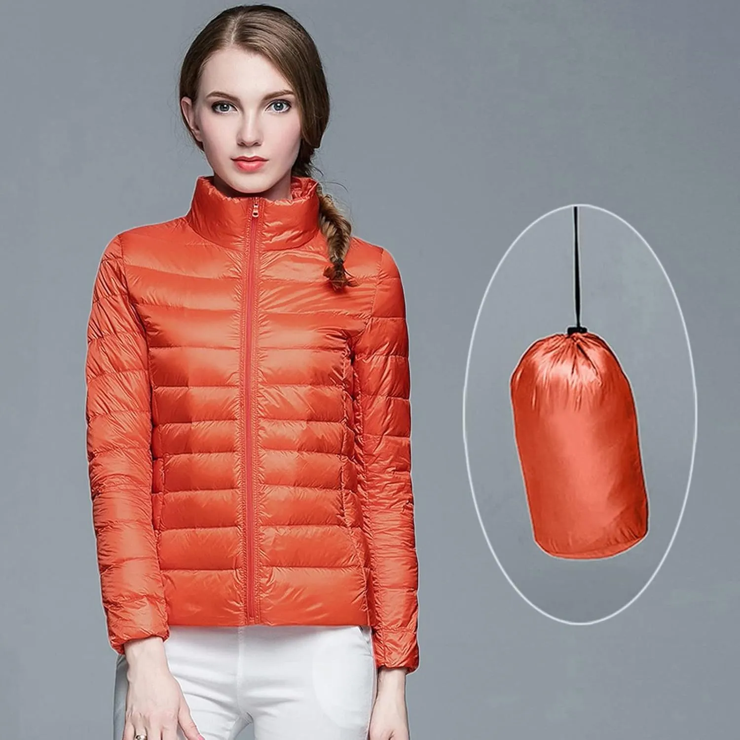 Stand Collar Women's Puffer Jackets Skimpy Long Down Coats for Women Bubble Coat Heavyweight Down Jacket Puffer Coats