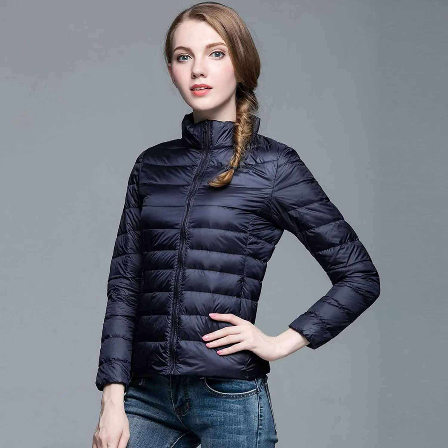Stand Collar Women's Puffer Jackets Skimpy Long Down Coats for Women Bubble Coat Heavyweight Down Jacket Puffer Coats