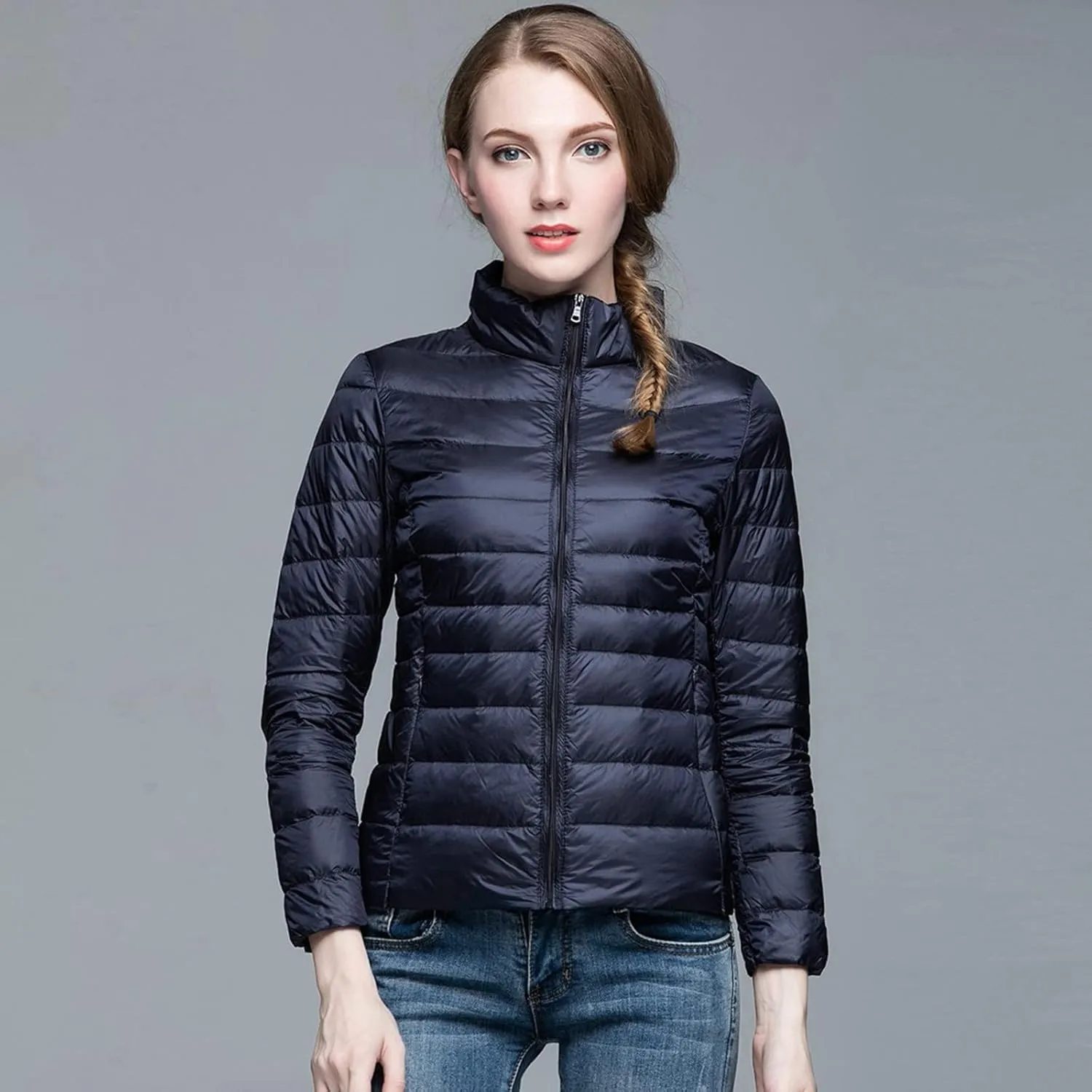 Stand Collar Women's Puffer Jackets Skimpy Long Down Coats for Women Bubble Coat Heavyweight Down Jacket Puffer Coats